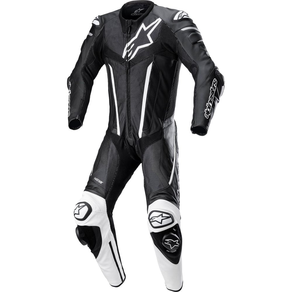 Alpinestars Fusion One Piece Leather Suit Black / White