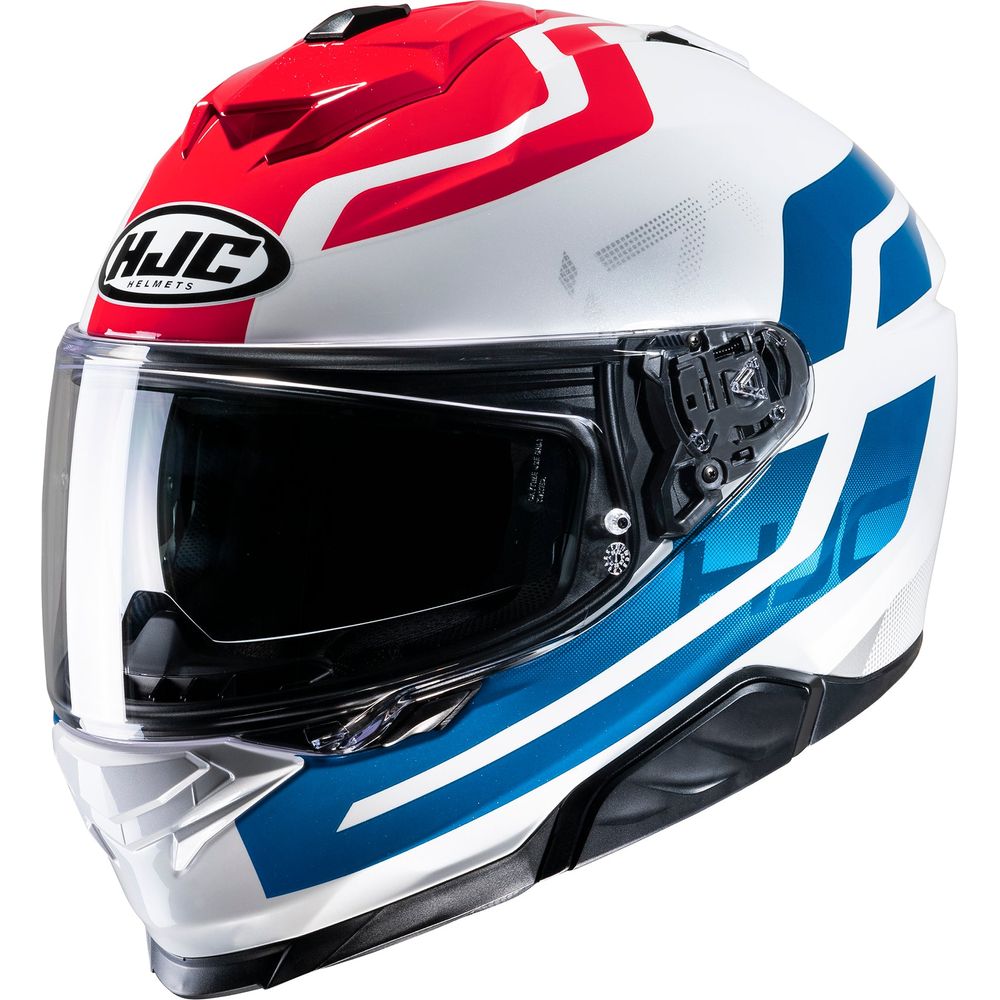 HJC I71 Enta Full Face Helmet MC21SF White / Red / Blue - FREE UK Shipping, FREE 365 Day Returns | Moto Central