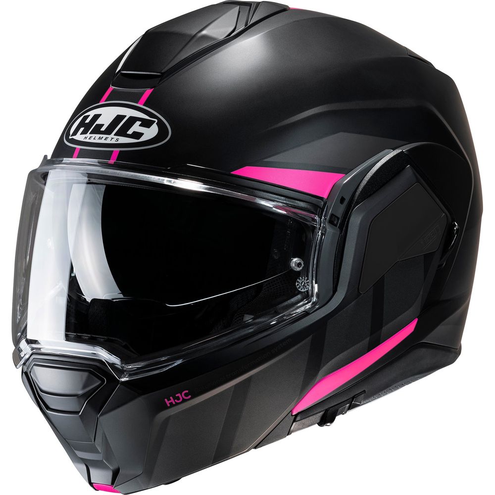 HJC I100 Beis Flip-Up Helmet MC8SF Pink