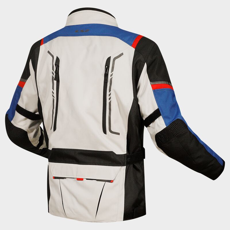 LS2 Narvik Textile Jacket Blue / Black / Grey / Red  - FREE UK Delivery - Moto Central