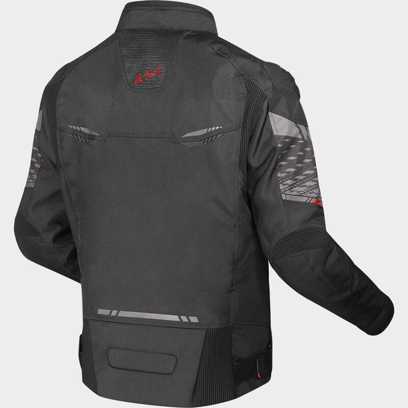 LS2 Apex Textile Jacket Black / Dark Grey  - FREE UK Delivery - Moto Central