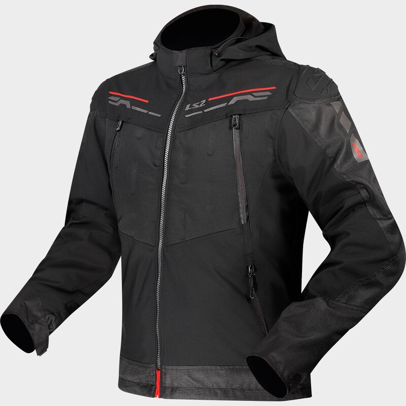 LS2 Zirconium Textile Jacket Black / Red