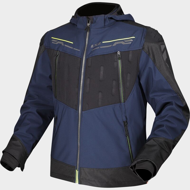 LS2 Zirconium Textile Jacket Blue / Black / Hi-Viz Yellow