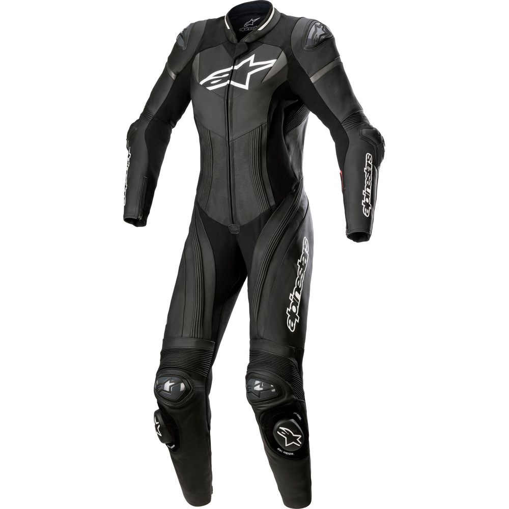 Alpinestars Stella GP Plus One Piece Ladies Leather Suit Black / White / Metallic Grey