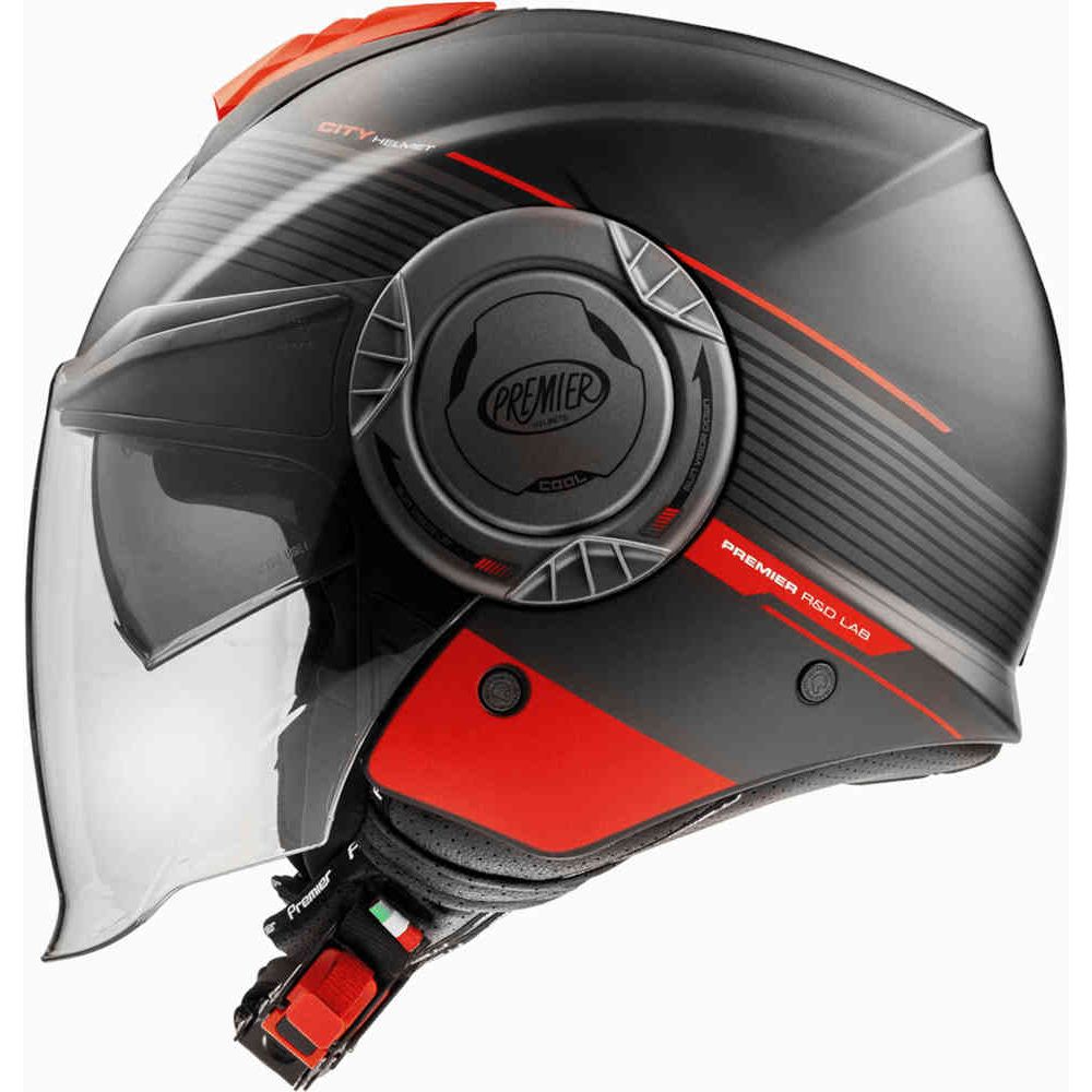 Premier Cool CH 92 Open Face Helmet Black / Red