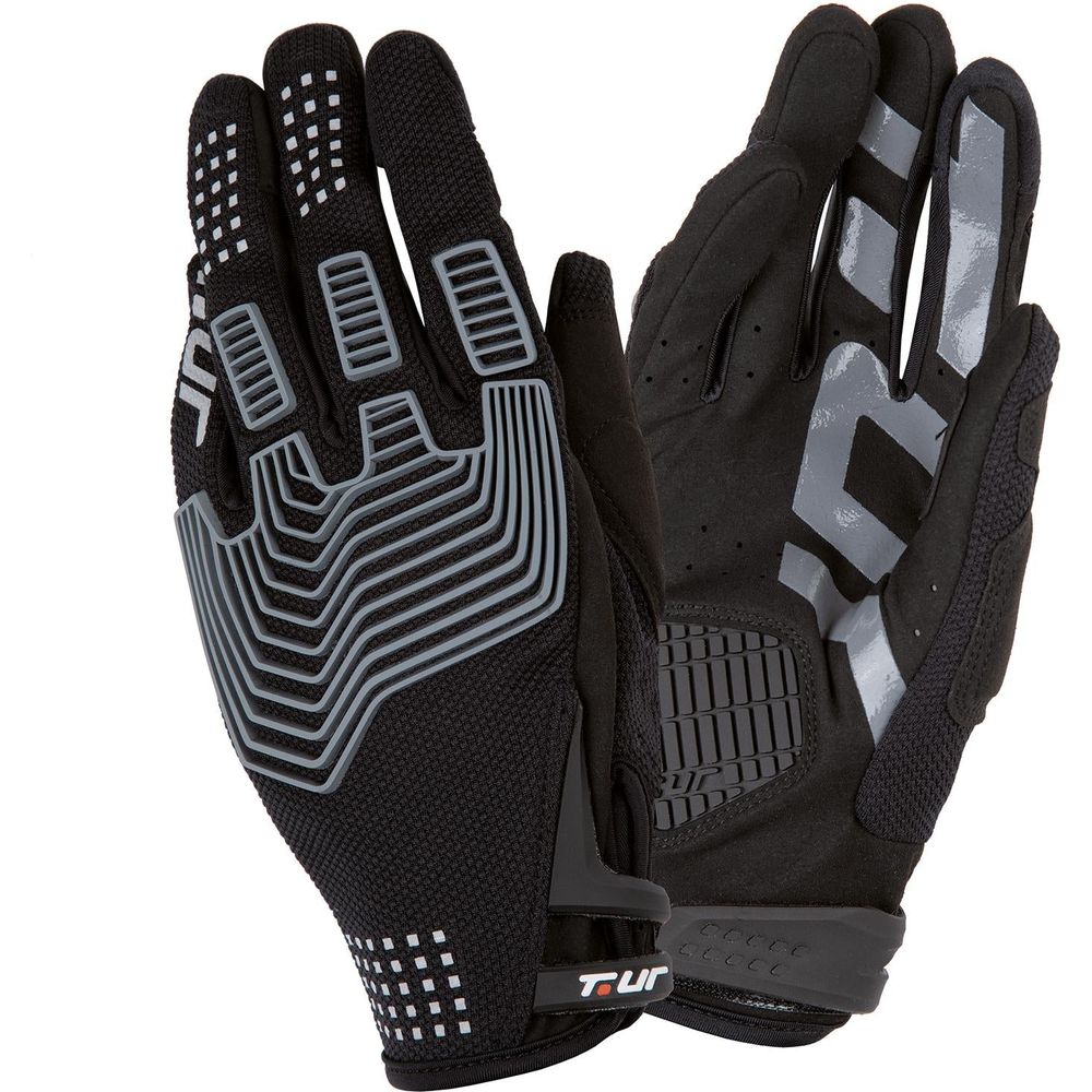 T.UR G-Three Gloves Black - FREE UK Shipping, FREE 365 Day Returns | Moto Central