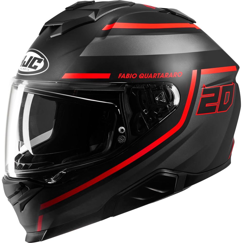 HJC I71 Fabio Quartararo 20 Full Face Helmet MC1SF Black / Red  - FREE UK Delivery - Moto Central