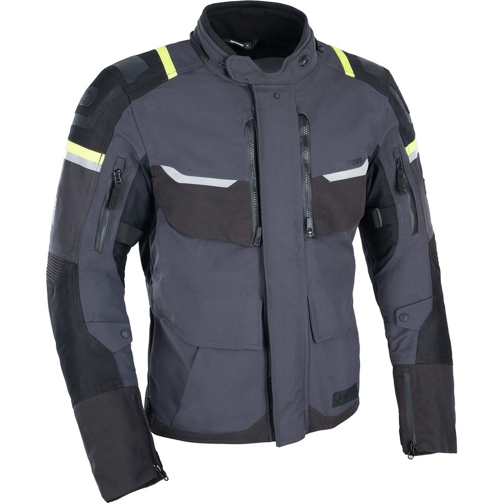 Oxford Stormland Dry2Dry Textile Jacket Grey / Black / Fluo Yellow