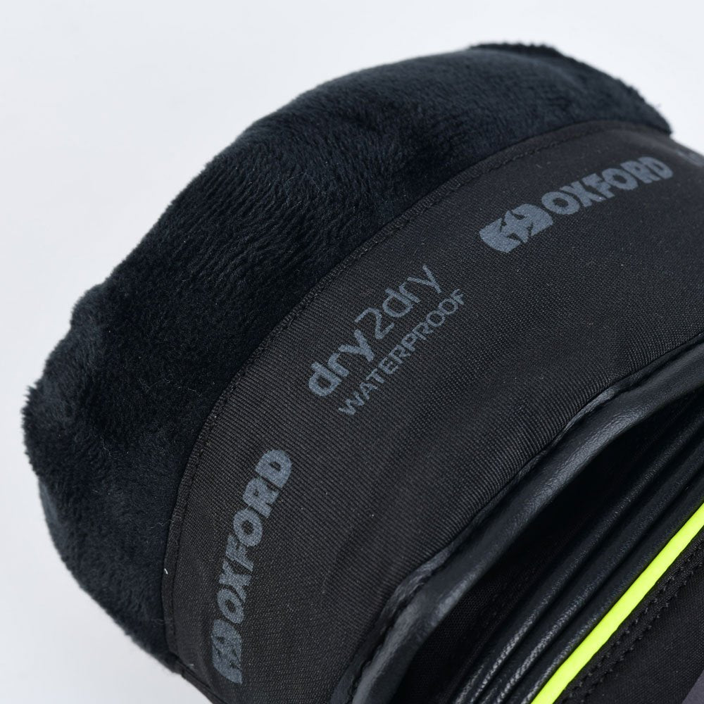 Oxford Polar 1.0 Gloves Black / Fluo Yellow  - FREE UK Shipping, FREE 365 Day Returns | Moto Central