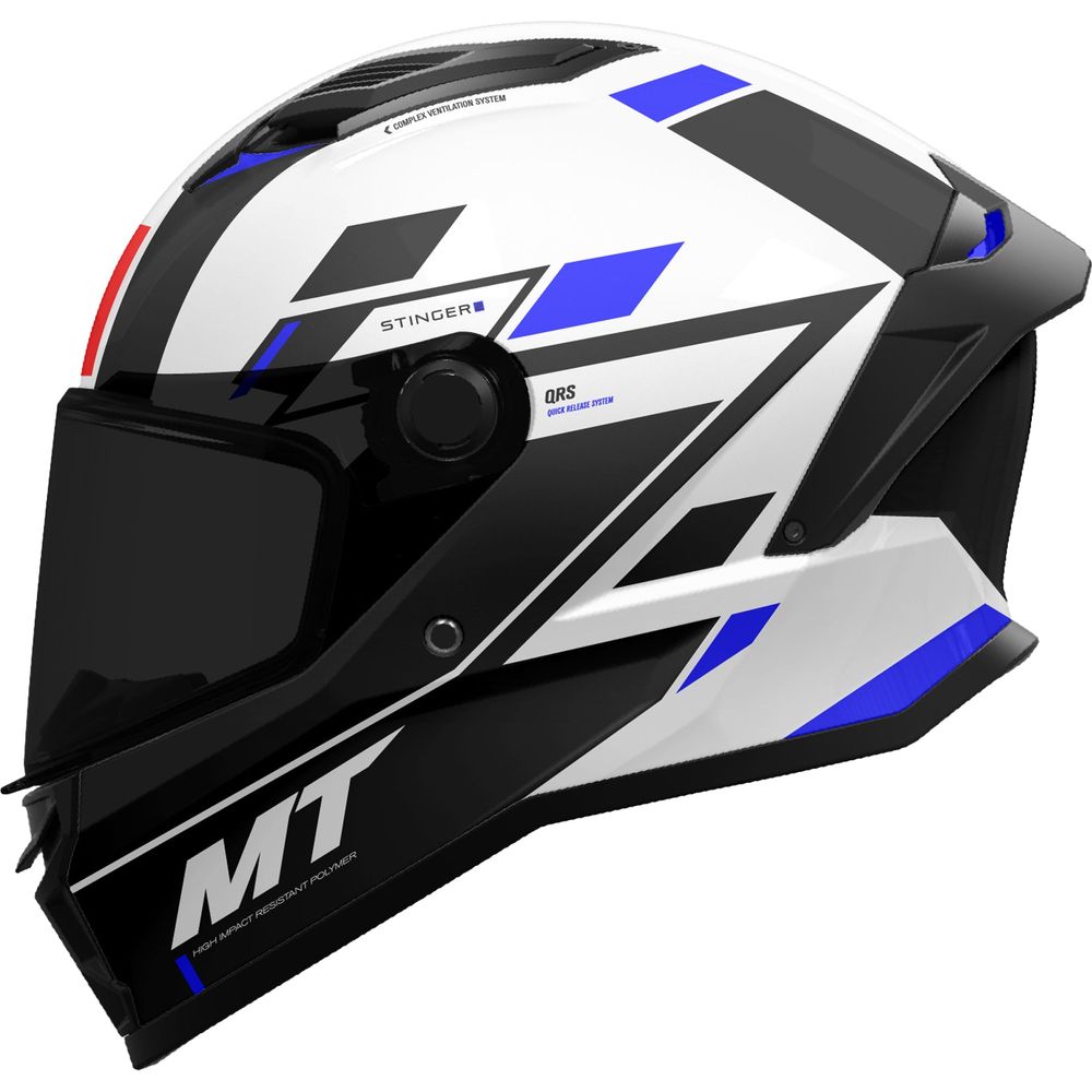 MT Stinger 2 Zivze A7 Full Face Helmet Gloss Black / White / Blue