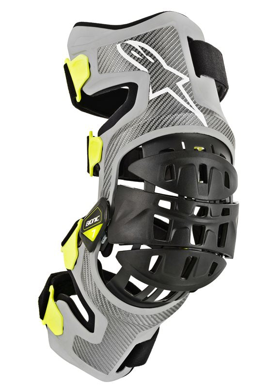 Alpinestars Bionic-7 Knee Brace Set Silver / Fluo Yellow