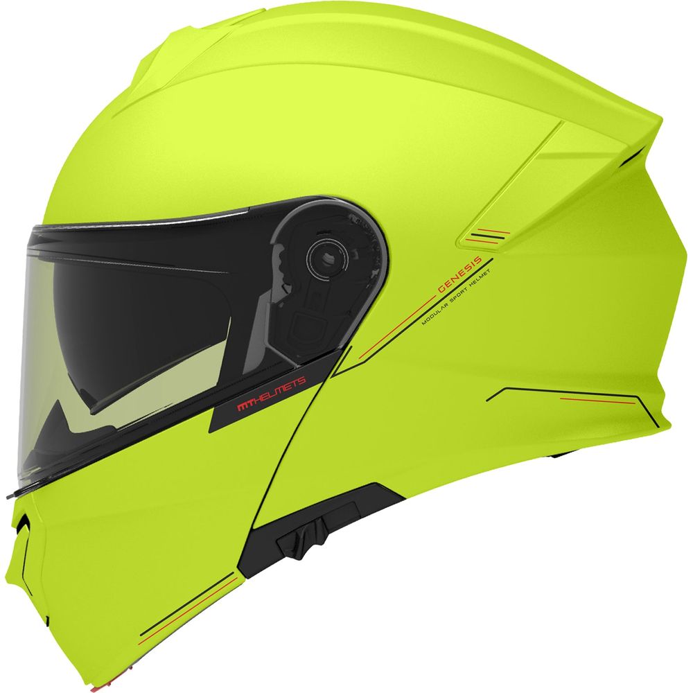 MT Genesis SV Solid A3 Flip-Up Helmet Gloss Fluo Yellow