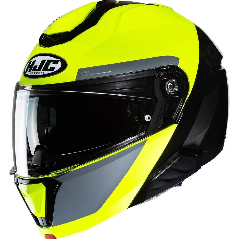 HJC I91 Bina Flip-Up Helmet MC3H Yellow