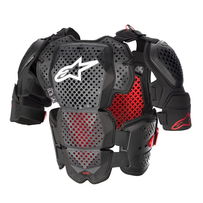 Alpinestars A-10 V2 Full Chest Protector Anthracite / Black / Red