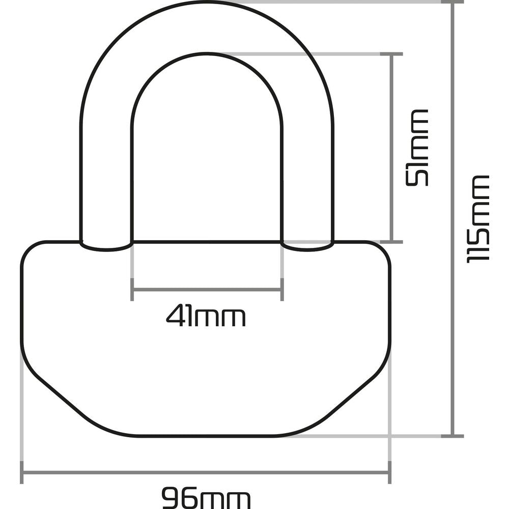 Oxford Big Boss Disc Lock 16mm Shackle - FREE UK Shipping, FREE 365 Day Returns | Moto Central