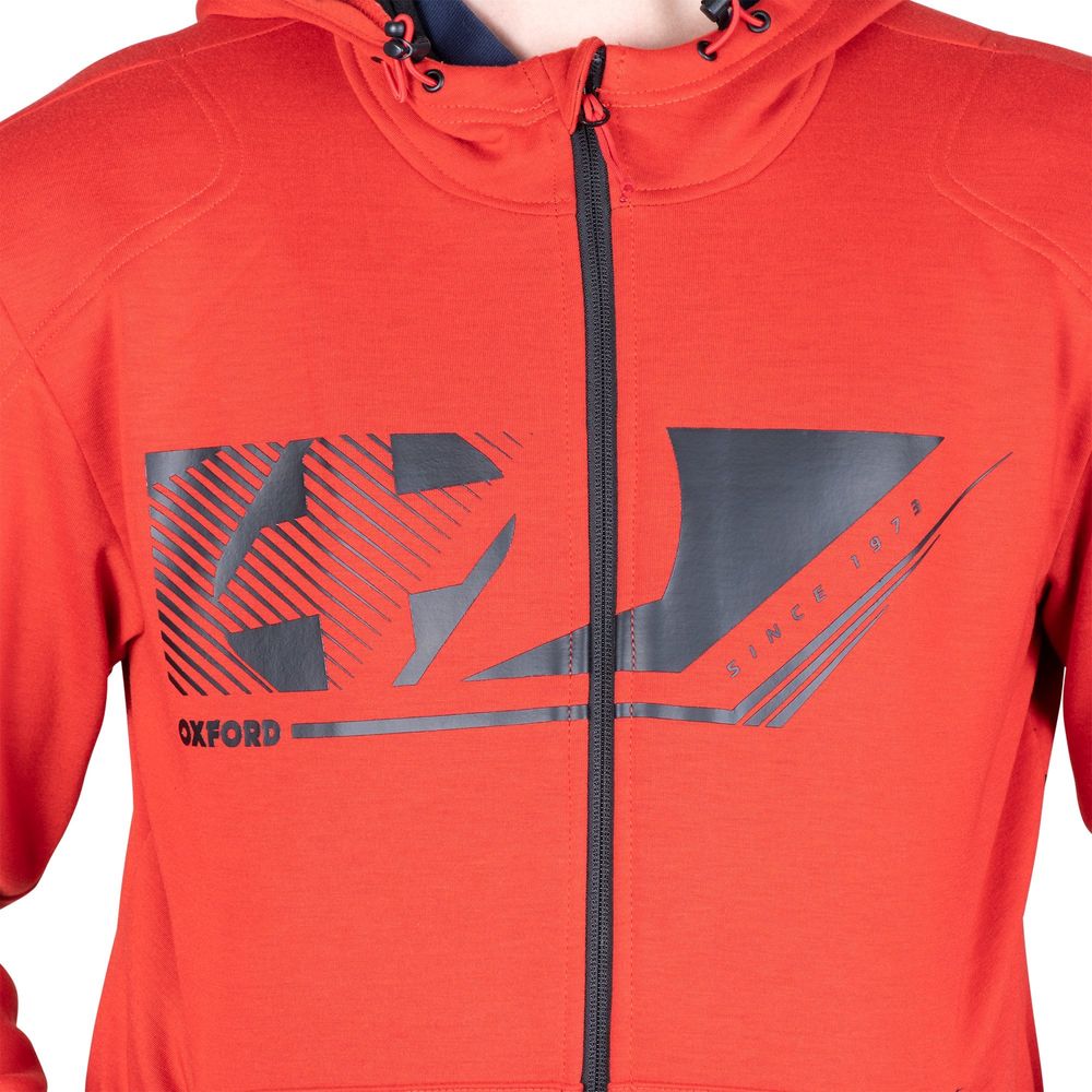 Oxford Super 2.0 Hoodie Sports Red - FREE UK Shipping, FREE 365 Day Returns | Moto Central