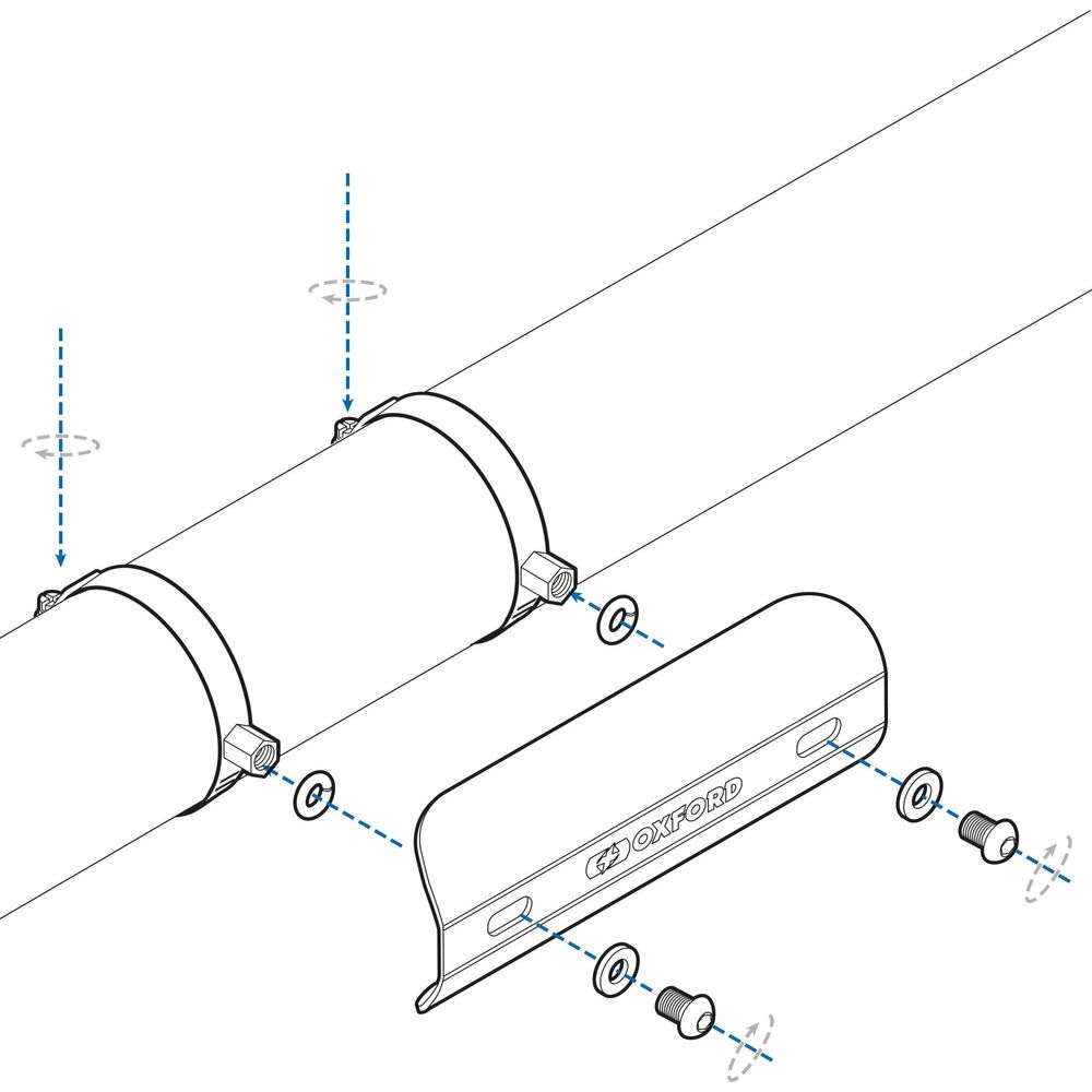 Oxford Sport Exhaust Heat Shield Silver - FREE UK Shipping, FREE 365 Day Returns | Moto Central