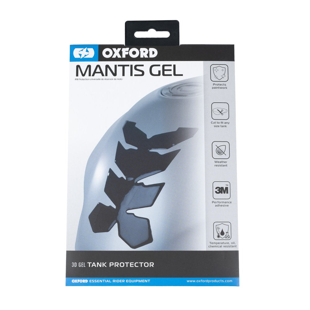 Oxford Mantis Gel Tank Pad Black - FREE UK Shipping, FREE 365 Day Returns | Moto Central