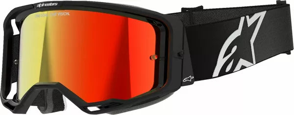 Alpinestars Vision 8 Corp Goggles Black / Mirror Red - FREE UK Shipping, FREE 365 Day Returns | Moto Central