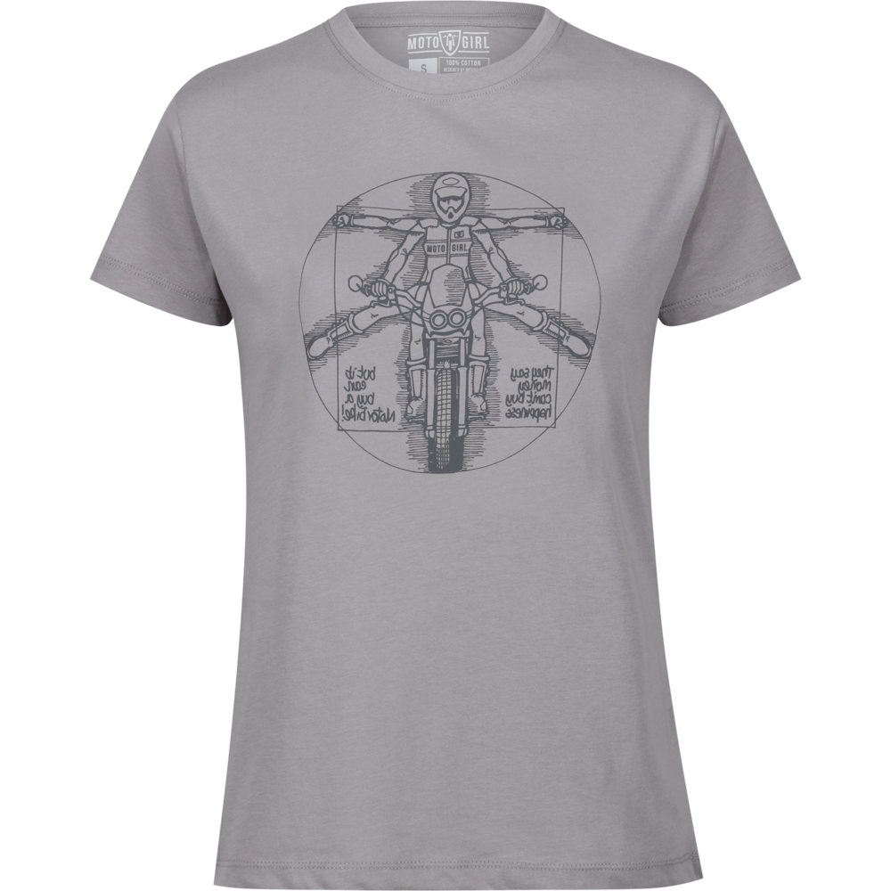 MotoGirl Da Vinci Ladies T-Shirt Grey