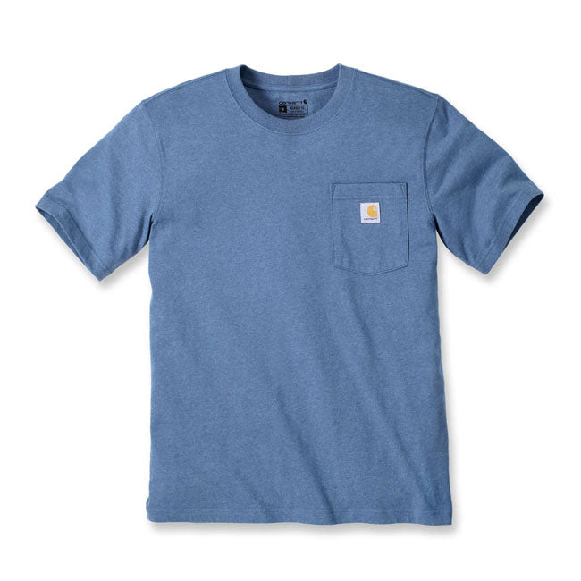 Carhartt K87 Pocket Short Sleeves T-Shirt Thundercloud Heather - FREE UK Shipping, FREE 365 Day Returns | Moto Central