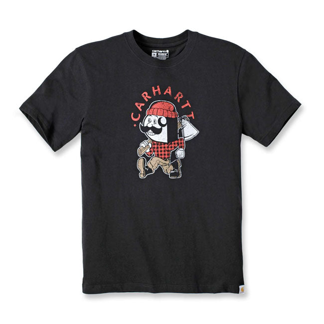 Carhartt Lumberjack Graphic Short Sleeves T-Shirt Black - FREE UK Shipping, FREE 365 Day Returns | Moto Central