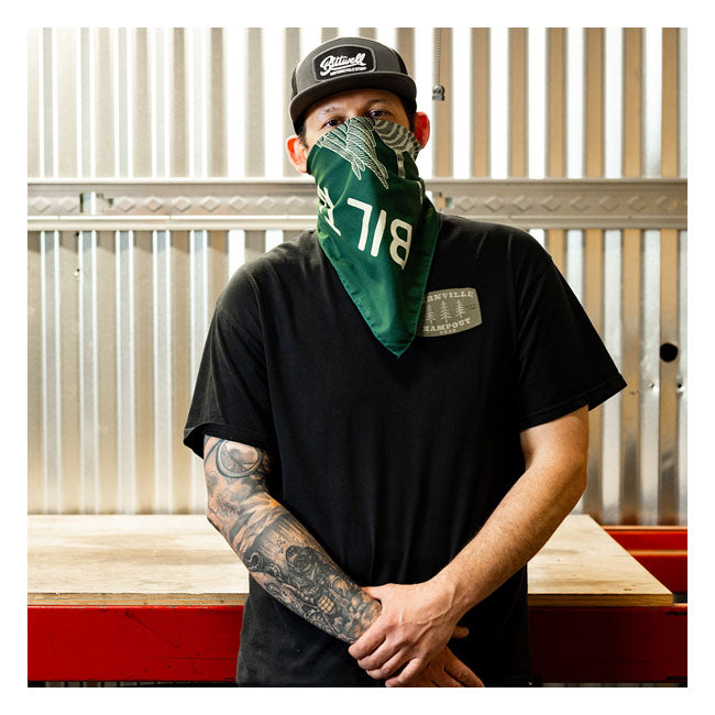 Biltwell Tiger Bandana Green - FREE UK Shipping, FREE 365 Day Returns | Moto Central