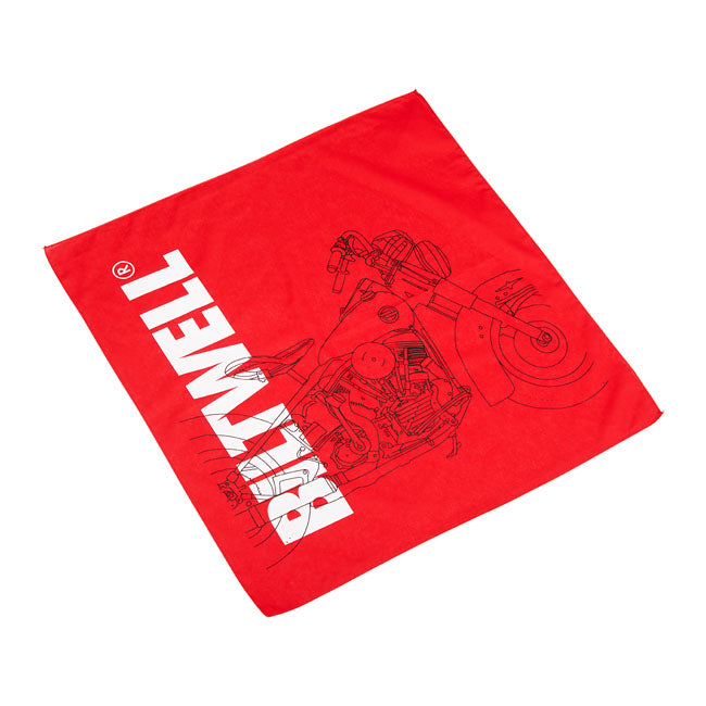 Biltwell Pan Bandana Red - FREE UK Shipping, FREE 365 Day Returns | Moto Central