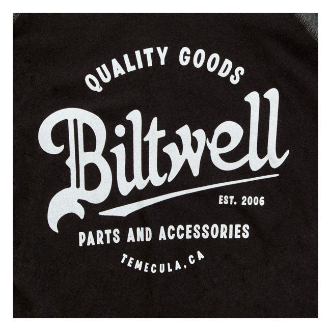 Biltwell Script Baseball Ladies Shirt Black / Grey