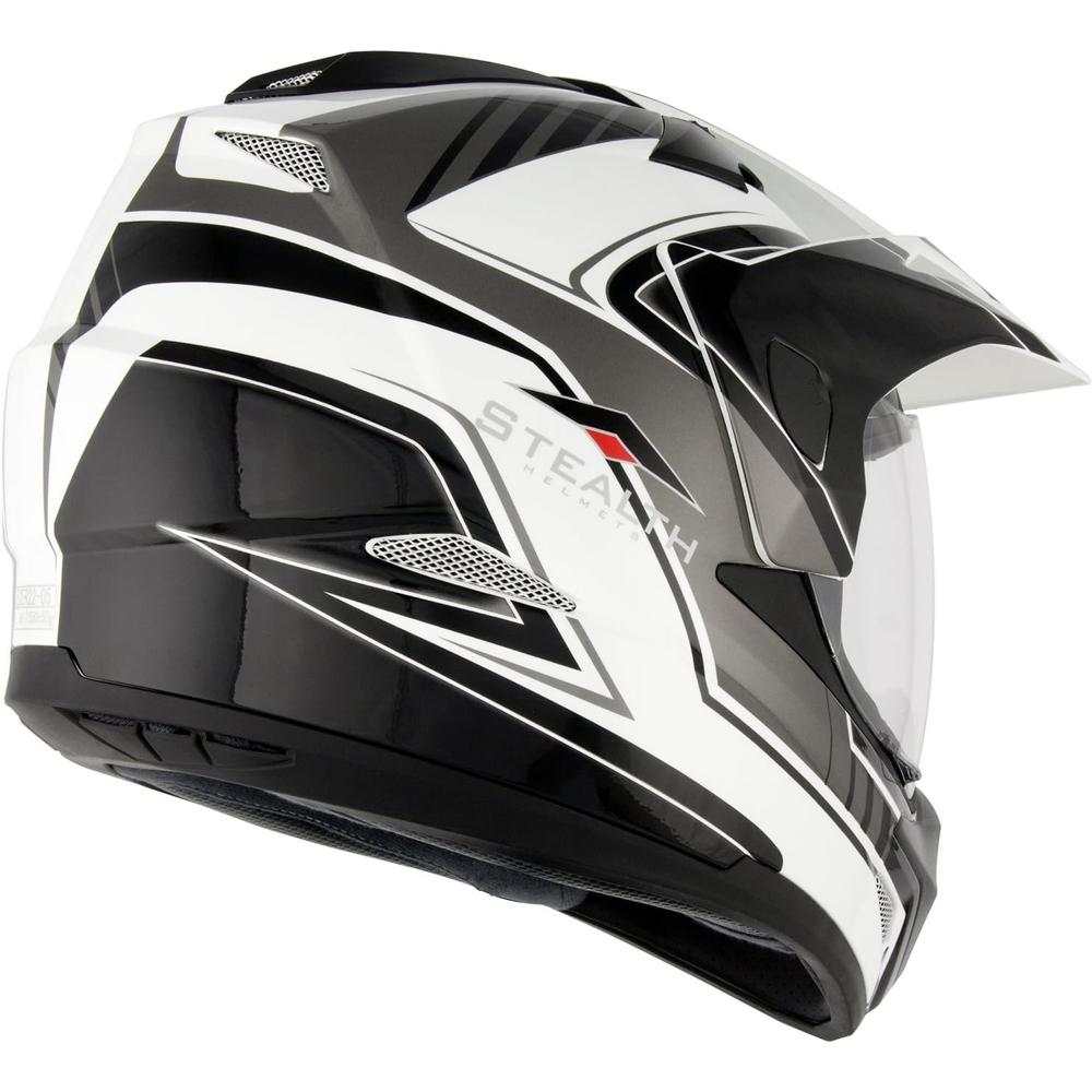 Stealth HD009 Adventure Dual Sport Helmet Graphic Gunmetal - FREE UK Shipping, FREE 365 Day Returns | Moto Central