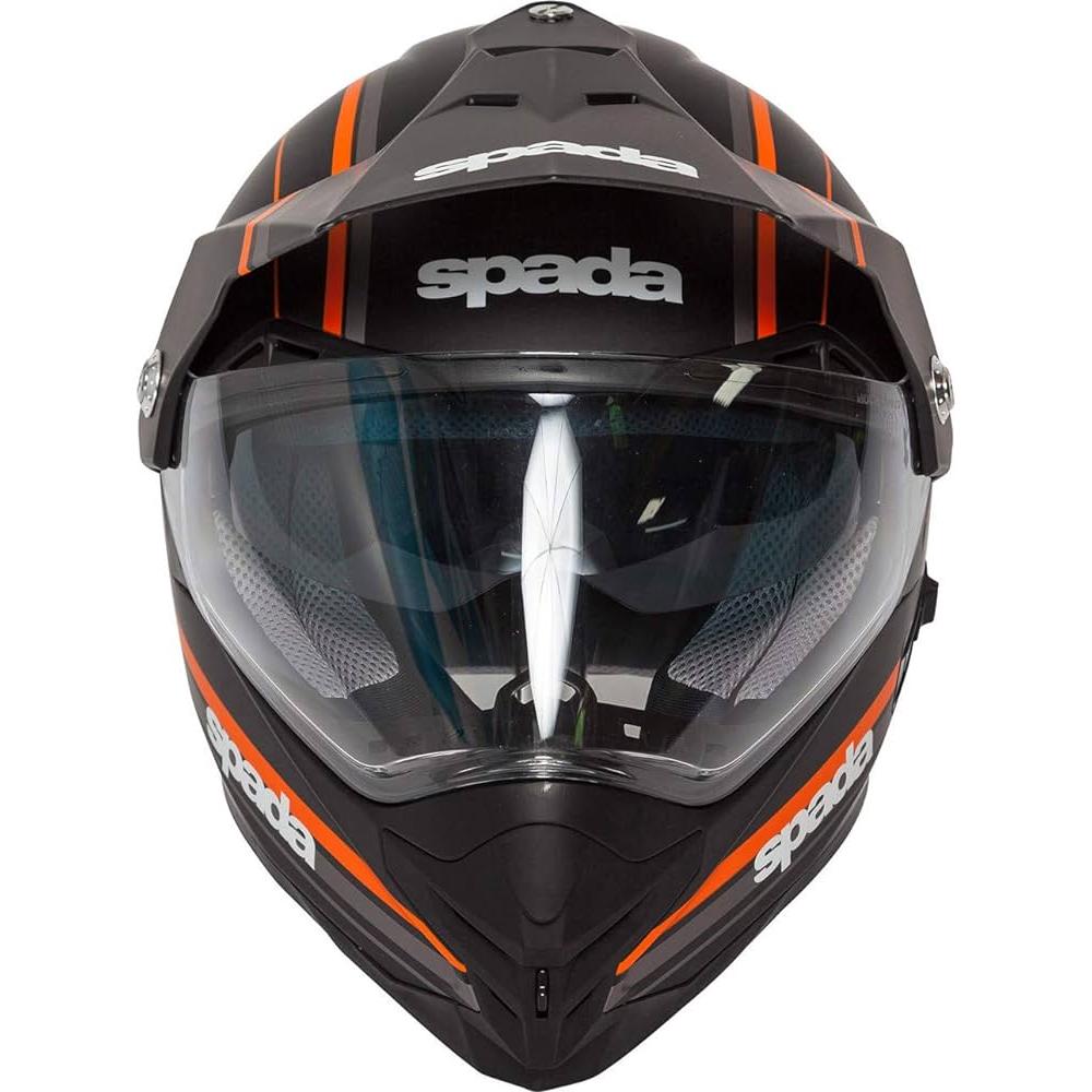 Spada Intrepid Delta Full Face Helmet Black / Orange  - FREE UK Shipping, FREE 365 Day Returns | Moto Central