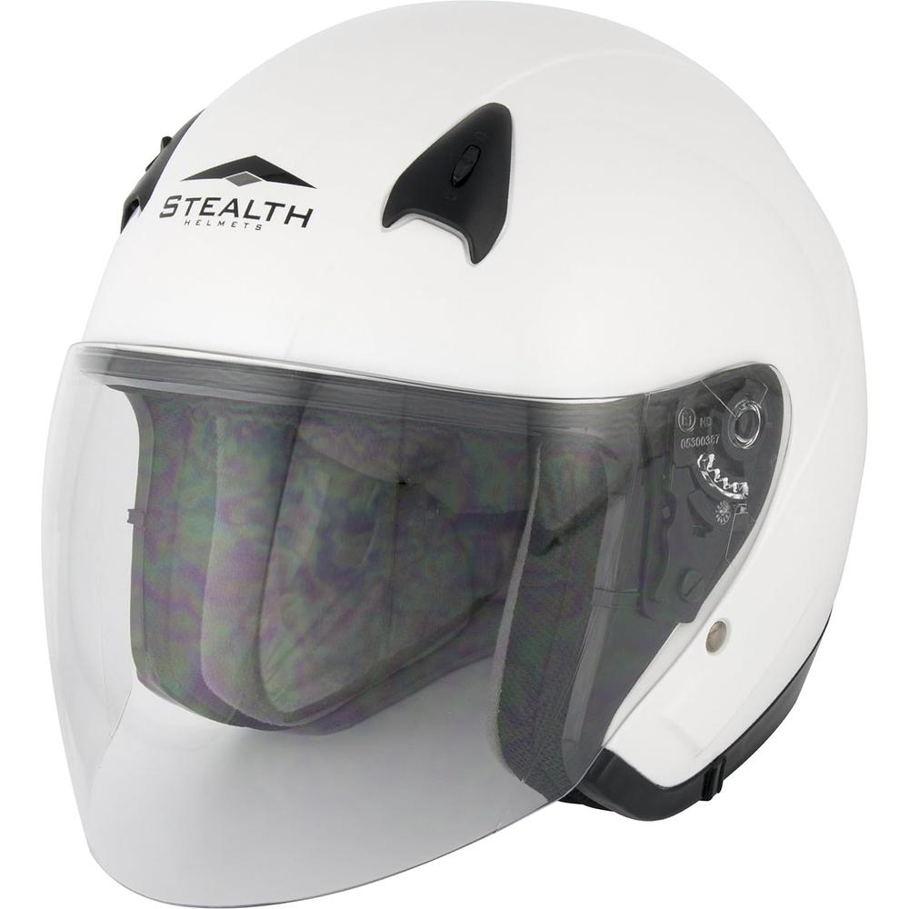 Stealth NT200 Open Face Helmet White