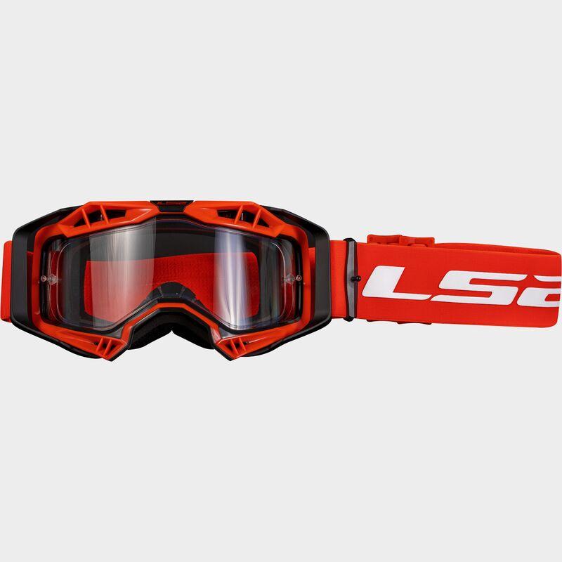 LS2 Aura Enduro Series Goggles Black / Red With Clear Lens