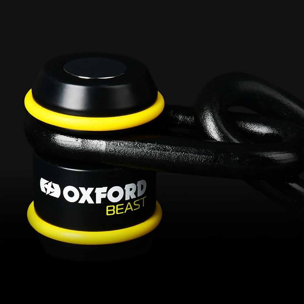 Oxford Beast Lock Black / Yellow - FREE UK Shipping, FREE 365 Day Returns | Moto Central