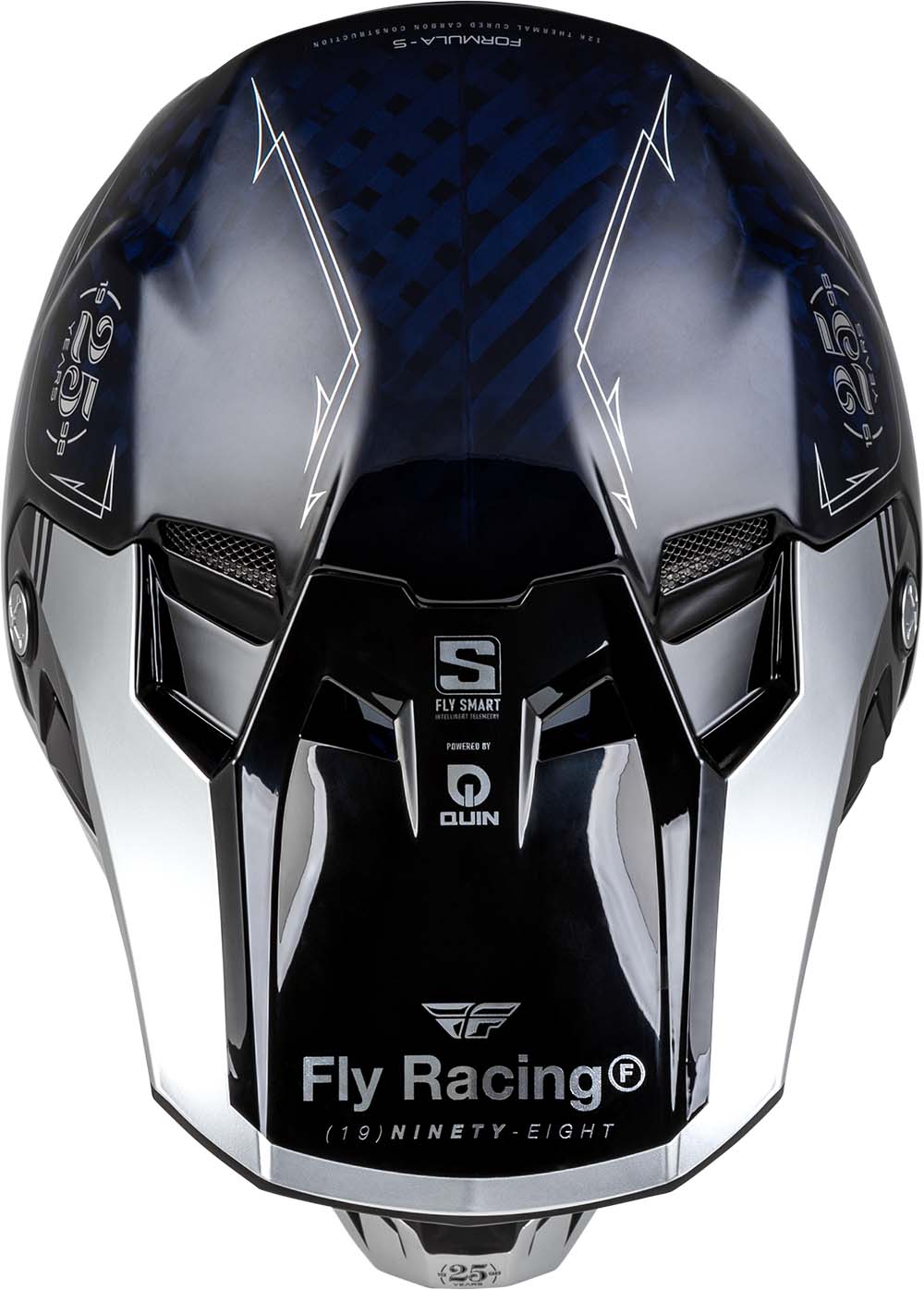 Fly Racing Formula S Carbon Helmet Legacy Blue / Silver - FREE UK Delivery, FREE 365 Day Returns | Moto Central