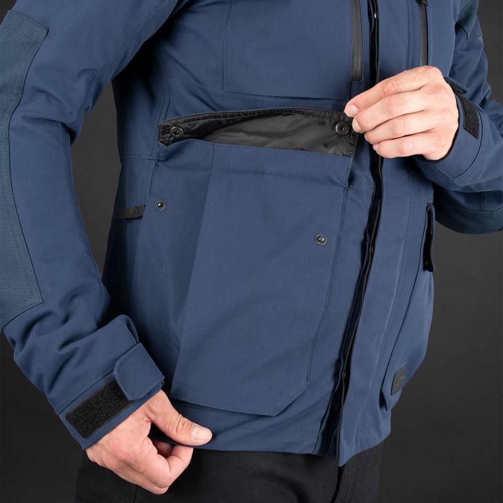 Oxford Barkston Dry2Dry Textile Jacket Navy - FREE UK Shipping, FREE 365 Day Returns | Moto Central