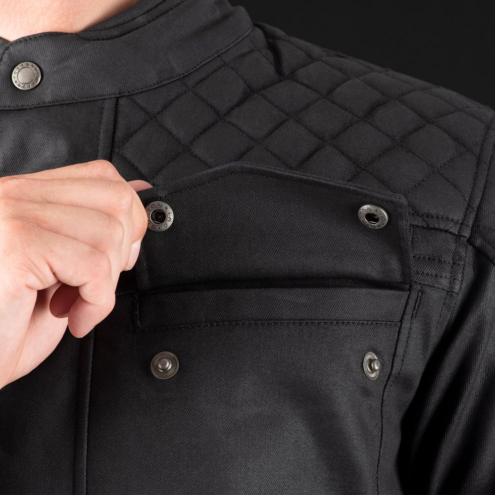 Oxford Hardwick Textile Jacket Black  - FREE UK Shipping, FREE 365 Day Returns | Moto Central