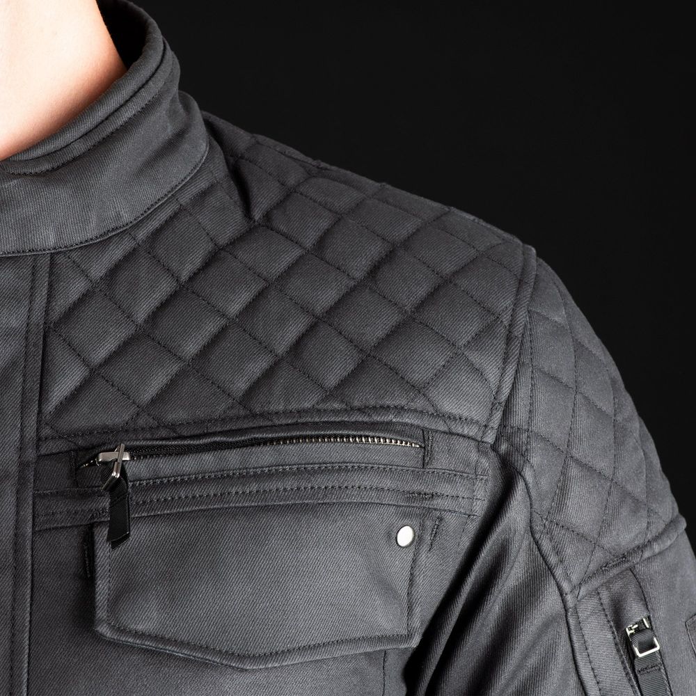 Oxford Hardwick Textile Jacket Black  - FREE UK Shipping, FREE 365 Day Returns | Moto Central