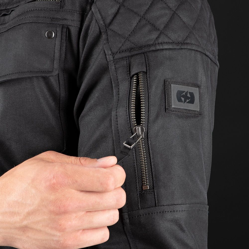 Oxford Hardwick Textile Jacket Black  - FREE UK Shipping, FREE 365 Day Returns | Moto Central