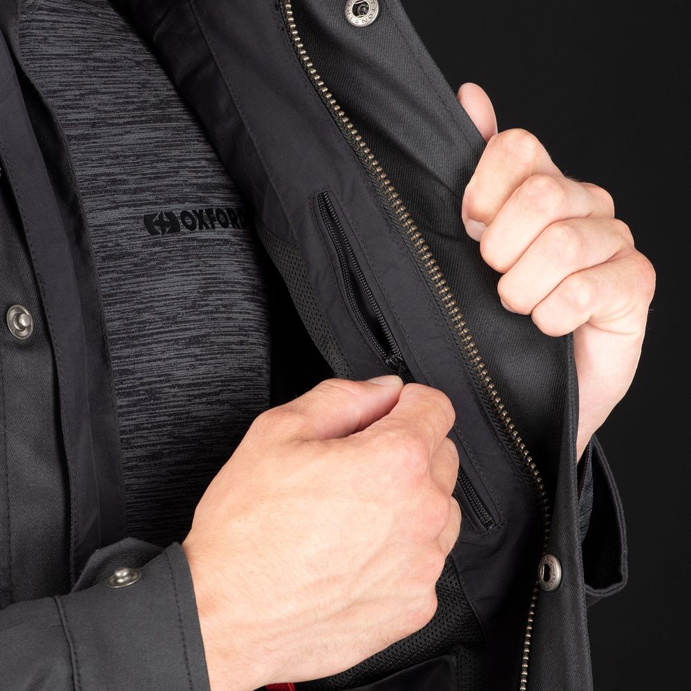 Oxford Hardwick Textile Jacket Black  - FREE UK Shipping, FREE 365 Day Returns | Moto Central