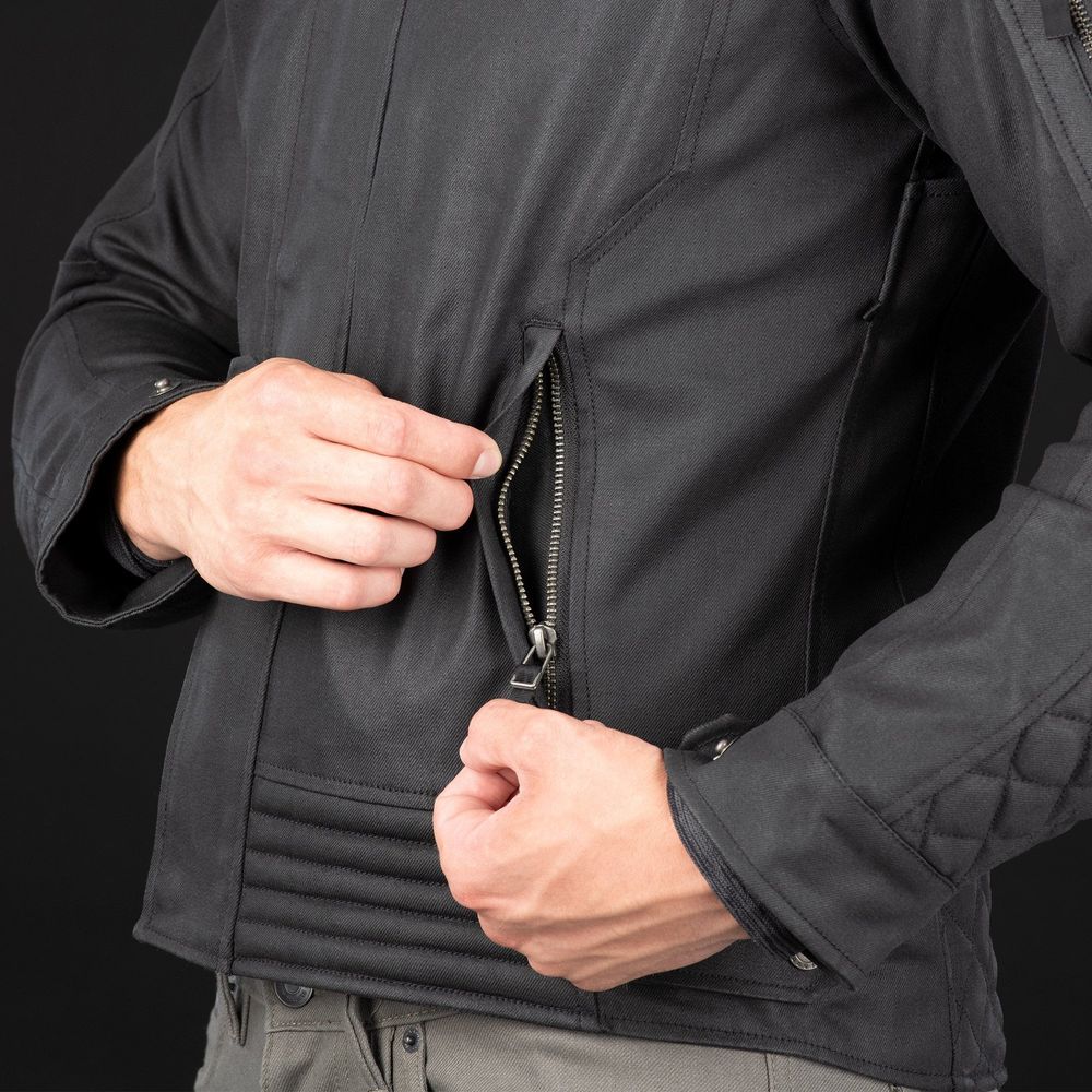 Oxford Hardwick Textile Jacket Black  - FREE UK Shipping, FREE 365 Day Returns | Moto Central