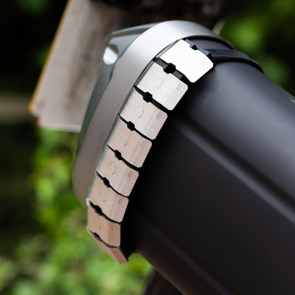 Oxford Adjustable Exhaust Protector Silver - FREE UK Shipping, FREE 365 Day Returns | Moto Central