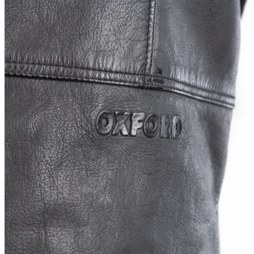 Oxford Holton Leather Jacket Black - FREE UK Shipping, FREE 365 Day Returns | Moto Central