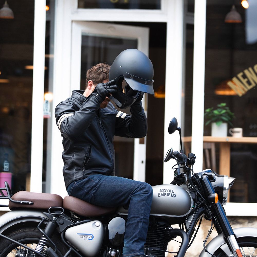 Oxford Holton Leather Jacket Black - FREE UK Shipping, FREE 365 Day Returns | Moto Central