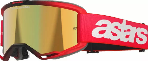 Alpinestars Vision 5 Blaze Goggles Red / Mirror Gold - FREE UK Shipping, FREE 365 Day Returns | Moto Central