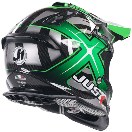 Just1 J12 Carbon MX Helmet Mister X Green