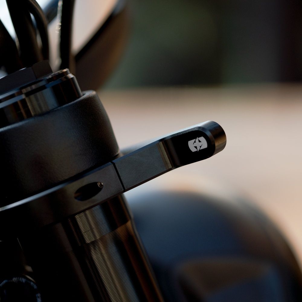 Oxford Darkturner Sequential Fork Mounted Indicators Black - FREE UK Shipping, FREE 365 Day Returns | Moto Central