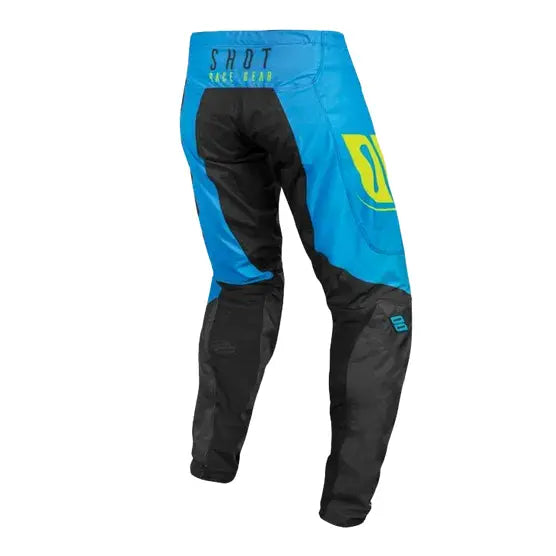 Shot Devo Kids MX Trouser Ventury Cyan Blue / Neon Yellow