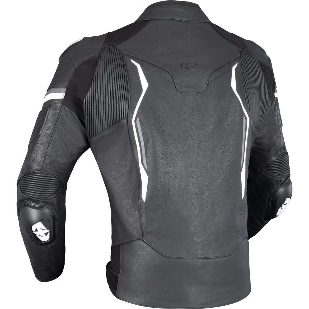 Oxford Nexus 1.0 Leather Jacket Black / White  - FREE UK Shipping, FREE 365 Day Returns | Moto Central