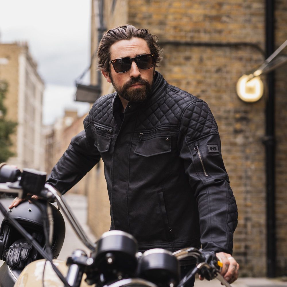 Oxford Hardwick Textile Jacket Black  - FREE UK Shipping, FREE 365 Day Returns | Moto Central